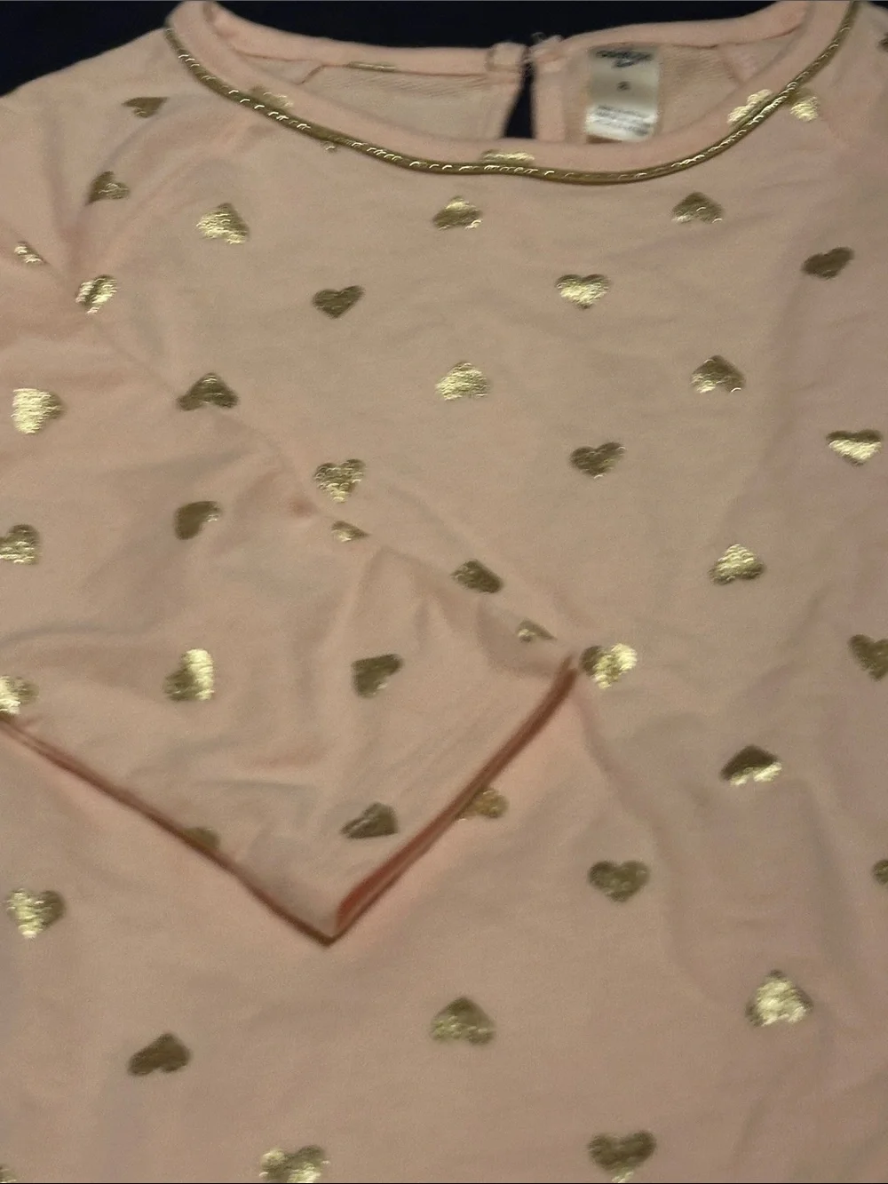 Peach Pink Tulle Heart Dress with Gold Accents